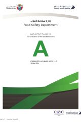 A Grade Food Certificate